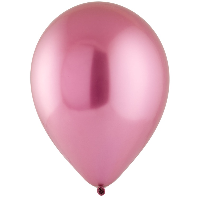 Шар (12''/30 см), Сатин Flamingo (розовый), хром