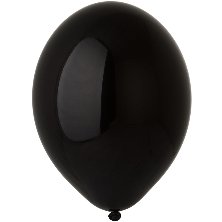Шар (12''/30 см), Экстра Black (чёрный), пастель