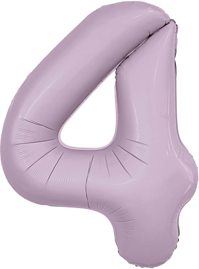 Шар (40''/102 см) Цифра, 4 Slim, Орхидея (Agura)