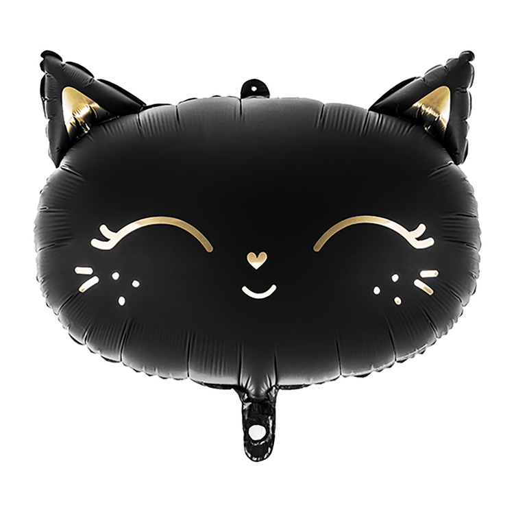 Шар (19''/48 см) Фигура, Голова, Кошка голова Black
