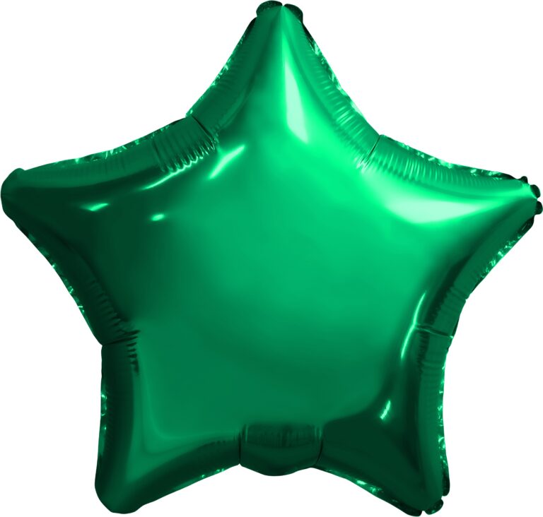 Шар (19''/48 см) Звезда, Зеленый (Agura)