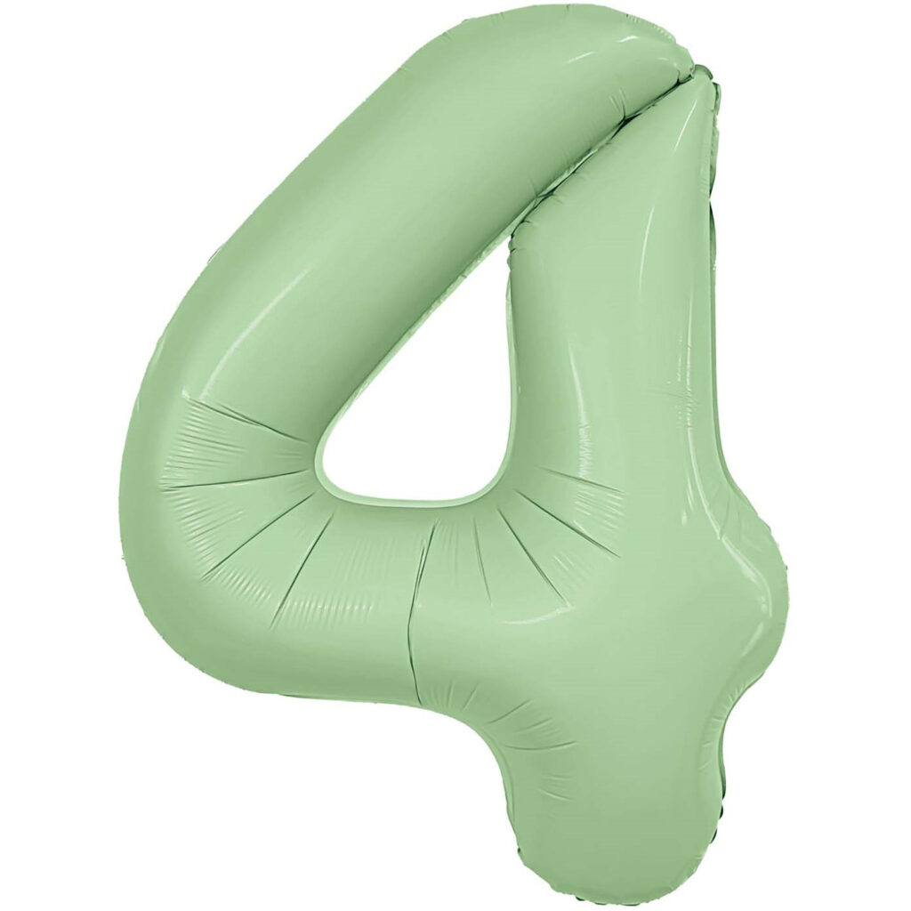 Шар (40''/102 см) Цифра, 4 Slim, Олива (Agura)