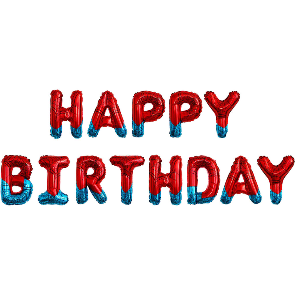 Набор шаров-букв (16''/41 см) Мини-Надпись Happy Birthday, Героическая тема