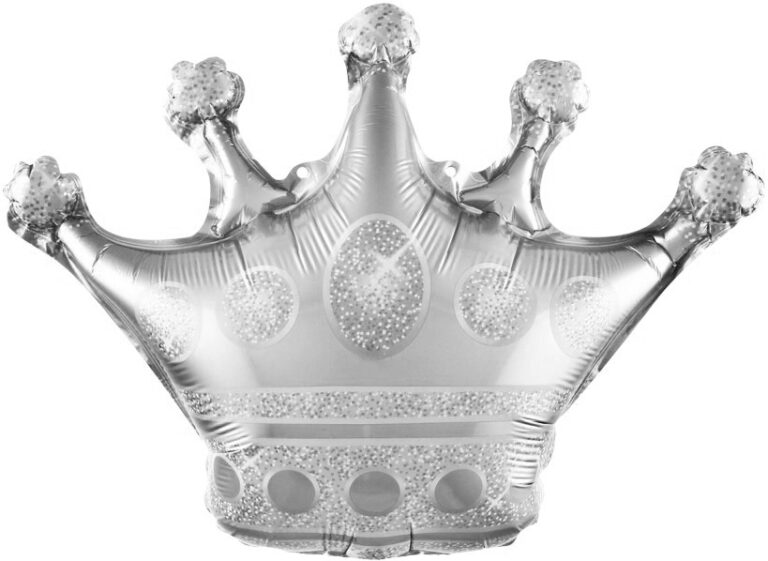 Шар (34''/86 см) Фигура, Корона, Серебро