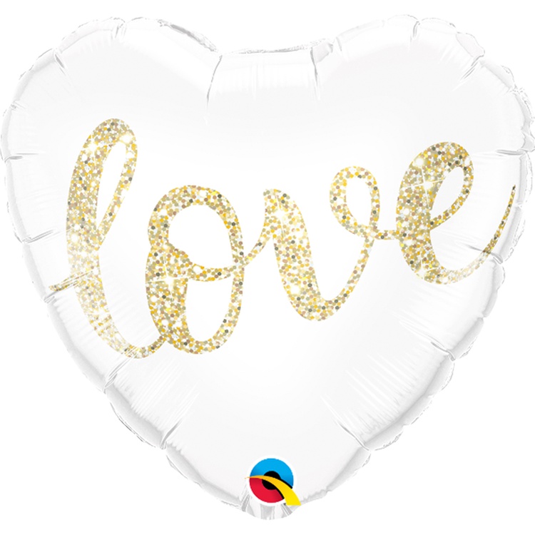 П 18 LOVE Глиттер золото