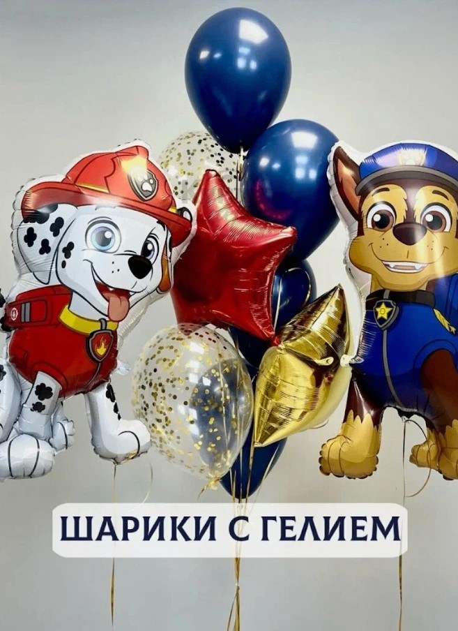 Воздушные шары с гелием, шарики воздушные Щенячий патруль №2355